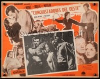 4b193 PASSAGE WEST Mexican LC 1951 montage of pioneers John Payne, Dennis O'Keefe & Arleen Whelan!