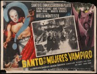 4b202 SANTO VS LAS MUJERES VAMPIRO Mexican LC 1962 cool border art of masked wrestler Santo!