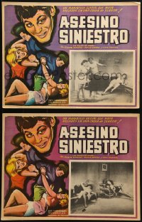4b220 SINISTER URGE 2 Mexican LCs 1960 sex maniac murder, directed by Ed Wood, ultra rare!