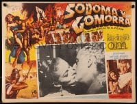 4b204 SODOM & GOMORRAH Mexican LC 1963 Pier Angeli & Stewart Granger c/u kissing, Robert Aldrich