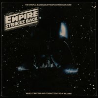 4b011 EMPIRE STRIKES BACK 12x12 soundtrack album flat 1980 c/u of Darth Vader's helmet in space!