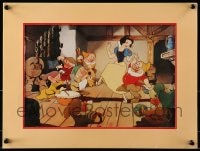 4b032 SNOW WHITE & THE SEVEN DWARFS 12x16 exclusive commemorative lithograph R1994 Disney cartoon!