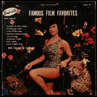 4b114 FAMOUS FILM FAVORITES record 1957 sexy cave girl Bettie Page in leopard skin with cheetahs!