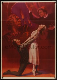 4b087 ROMEO & JULIET red export Russian 33x47 1955 Russian version of Shakespeare classic tragedy!