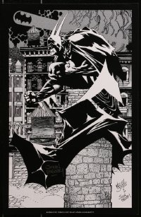 4b030 BATMAN signed 11x17 art print 1990s by artist John Beatty, who drew it with Kelley Jones!