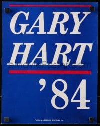 4b009 GARY HART 11x14 political campaign poster 1984 running for United States Senate in Colorado!