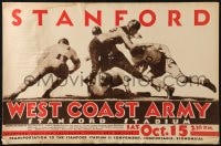 4b070 STANFORD WEST COAST ARMY 14x22 special poster 1932 football game at Stanford Stadium!