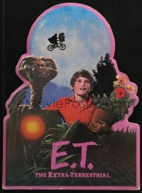 4b037 E.T. THE EXTRA TERRESTRIAL commercial die-cut 12x16 standee 1982 Spielberg, bike over moon!