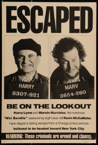 4b038 HOME ALONE 2 standee 1992 wanted poster with Joe Pesci & Daniel Stern, Lost in New York!