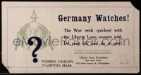 4b028 GERMANY WATCHES 11x21 WWI war poster 1917 war ends quickest with Liberty Loan soonest sold!