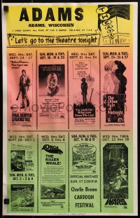 4b383 ADAMS THEATRE WC 1977 Star Wars, Charlie Brown cartoon festival, Empire of the Ants & more!