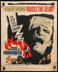 4b455 EVIL OF FRANKENSTEIN WC 1964 Cushing, Hammer, he's back & no one can stop him!