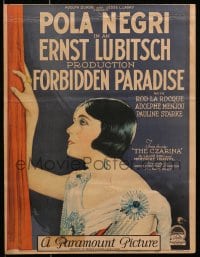 4b469 FORBIDDEN PARADISE WC 1924 great art of Pola Negri, directed by Ernst Lubitsch, ultra rare!