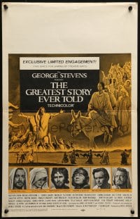 4b483 GREATEST STORY EVER TOLD WC 1965 Max von Sydow as Jesus, exclusive limited engagement!