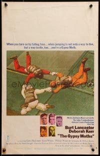 4b486 GYPSY MOTHS WC 1969 Burt Lancaster, Deborah Kerr, John Frankenheimer, cool sky diving image!