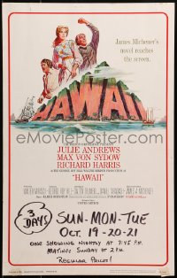 4b493 HAWAII WC 1966 Julie Andrews, Max von Sydow, Richard Harris, written by James A. Michener!