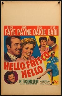 4b497 HELLO, FRISCO, HELLO WC 1943 Alice Faye, John Payne, Jack Oakie & Lynn Bari in California!