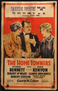 4b506 HOME TOWNERS WC 1928 Richard Bennett, Doris Kenyon & Gladys Brockwell, George M. Cohan!