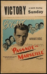 4b606 PASSAGE TO MARSEILLE WC 1944 Frenchman Humphrey Bogart escapes Devil's Island to fight Nazis!