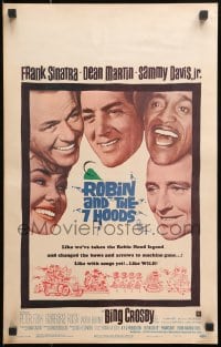 4b625 ROBIN & THE 7 HOODS WC 1964 Frank Sinatra, Dean Martin, Sammy Davis Jr, Bing Crosby, Rat Pack