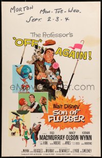4b646 SON OF FLUBBER WC 1963 Walt Disney, art of absent-minded professor Fred MacMurray!