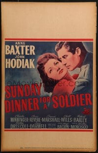 4b656 SUNDAY DINNER FOR A SOLDIER WC 1944 romantic close up art of Anne Baxter & John Hodiak!