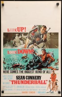 4b670 THUNDERBALL WC 1965 art of Sean Connery as James Bond by Robert McGinnis & Frank McCarthy!