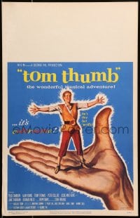 4b675 TOM THUMB WC 1958 George Pal, great artwork of tiny Russ Tamblyn by Reynold Brown!