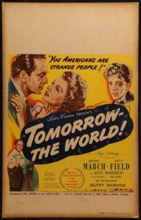 4b676 TOMORROW THE WORLD WC 1944 Fredric March & Betty Field try to redeem Nazi youth Skip Homeier!