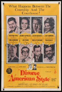 4c286 DIVORCE AMERICAN STYLE Aust 1sh 1967 Dick Van Dyke points at Debbie Reynolds, is marriage dead?