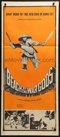 4c354 BEACH OF THE WAR GODS Aust daybill 1973 wacky Jimmy Wang Yu - the new king of kung fu!
