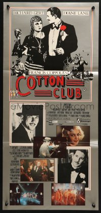 4c450 COTTON CLUB Aust daybill 1984 directed by Francis Ford Coppola, Richard Gere, Diane Lane!