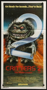 4c453 CRITTERS 2 Aust daybill 1989 Soyka art, The Main Course, get ready for seconds!