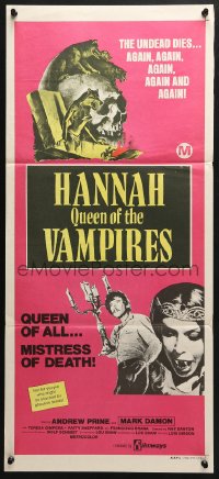4c456 CRYPT OF THE LIVING DEAD Aust daybill 1973 Smith horror art, Hannah Queen of the Vampires!
