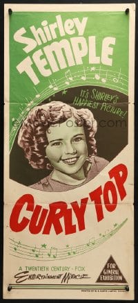 4c458 CURLY TOP Aust daybill R1950s great images of adorable young Shirley Temple, Boles & Hudson!