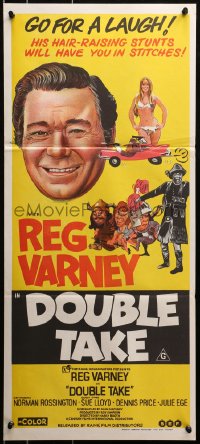 4c479 DOUBLE TAKE Aust daybill 1972 Go For a Take, Varney's stunts will have you in stitches!