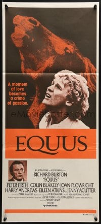 4c501 EQUUS Aust daybill 1978 Richard Burton, Jenny Agutter, Peter Firth, Sidney Lumet directed!