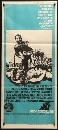 4c509 EXODUS Aust daybill 1962 classic Otto Preminger Israeli Independence epic!