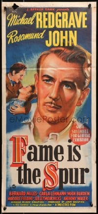 4c511 FAME IS THE SPUR Aust daybill 1964 Roy Boulting directed, different art of Redgrave!