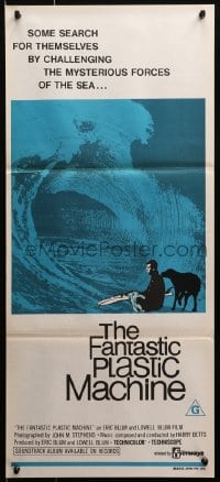4c514 FANTASTIC PLASTIC MACHINE Aust daybill 1969 cool wave image, surfing documentary!