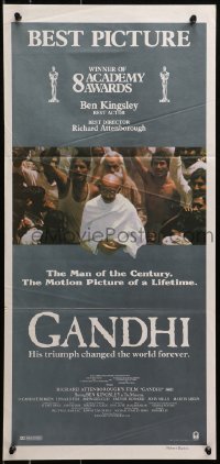 4c553 GANDHI awards Aust daybill 1983 Ben Kingsley as The Mahatma, directed by Richard Attenborough!