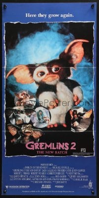 4c575 GREMLINS 2 Aust daybill 1990 different montage of Gizmo & wacky monsters!