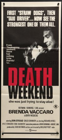 4c616 HOUSE BY THE LAKE Aust daybill 1976 Don Stroud, Brenda Vaccaro, Death Weekend!