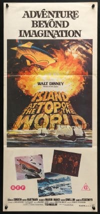 4c640 ISLAND AT THE TOP OF THE WORLD Aust daybill 1974 Disney's adventure beyond imagination!