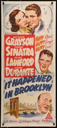 4c641 IT HAPPENED IN BROOKLYN Aust daybill 1947 Frank Sinatra, Durante, Lawford & Kathryn Grayson!