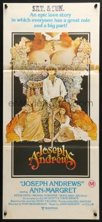 4c647 JOSEPH ANDREWS Aust daybill 1977 artwork of sexy Ann-Margret & Peter Firth by Ted CoConis!