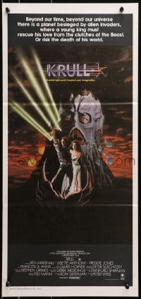 4c655 KRULL Aust daybill 1983 fantasy art of Ken Marshall & Lysette Anthony in monster's hand!