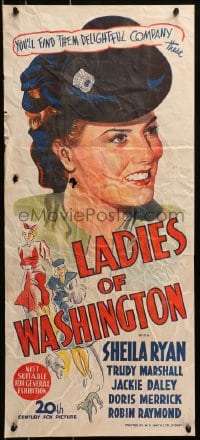 4c657 LADIES OF WASHINGTON Aust daybill 1944 hair-pulling eyebrow-lifting rib-splitting housing shortage fun!