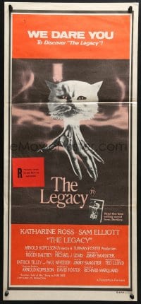 4c668 LEGACY Aust daybill 1979 Katharine Ross, Sam Elliot, wild spooky cat!