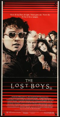 4c686 LOST BOYS Aust daybill 1987 teen vampire Kiefer Sutherland, directed by Joel Schumacher!